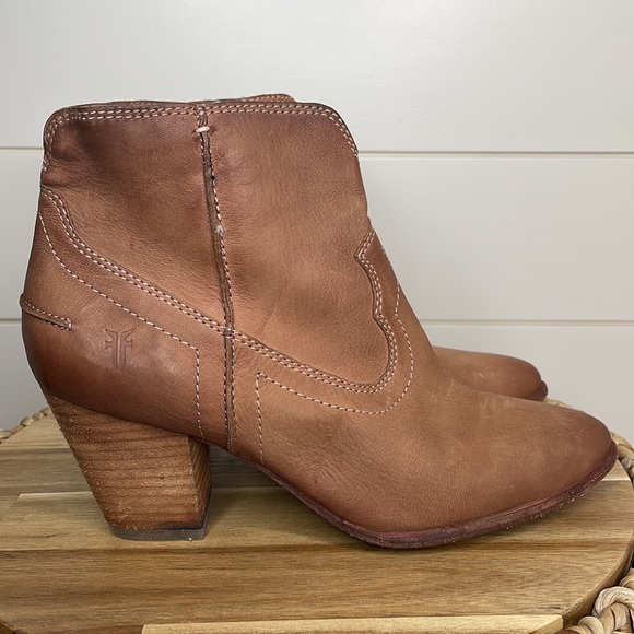 Frye Distressed Leather Booties - Picture 4 of 8